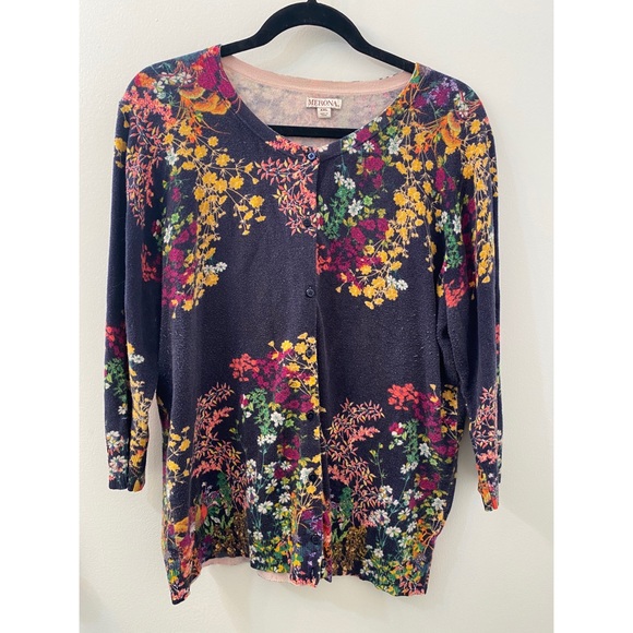 Merona Sweaters - 🌿 Women’s Merona Floral Cardigan 🌿